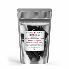 1'' Frankincense & Myrrh Incense Charcoal Cones (20 Pack)