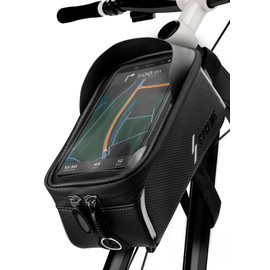 ONEFLOW® Waterproof Frame Case with 3 Point Attachment for All BLU Mobile Phones Fully Operable + Spacious Inner Zip Compartment Black