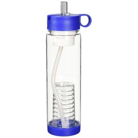Filter Water Bottle - Fruit Infuser - Best Personal Outdoor Drink - Sports, Hiking, Camping, Fishing & Beach - A Must Survival Cooling, Travel, Backpack Accessories - Clear Bottles with Straw Purifier
