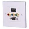 VGA+High Definition Multimedia Interface 3RCA Wall Plate Panel Socket for