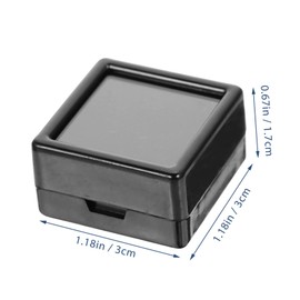 Gatuida 20Pcs Acrylic Ring Box Durable Jewelry Holder for Proposal Engagement Wedding Compact Design for Easy Storage and Carrying Elegant Black Color Display Case