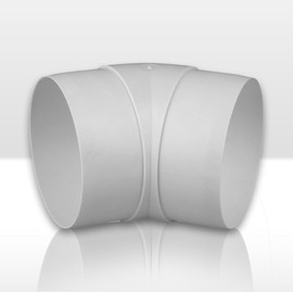 Elbow 45° Ventilation Pipe ABS Round Pipe Diameter 125 Exhaust Pipe 125 mm PVC