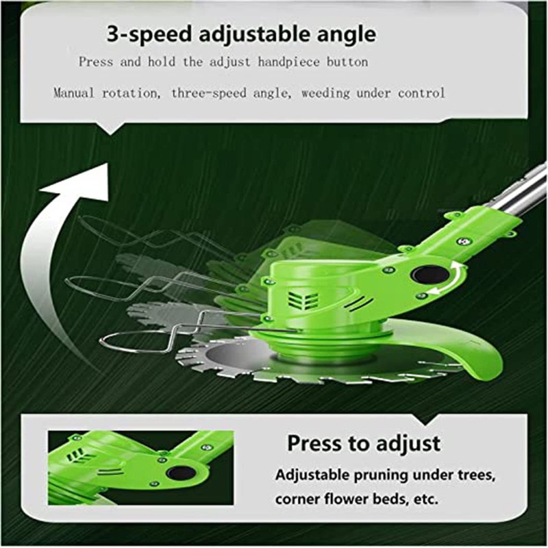 Knutat Weed Wacker,24V 2Ah Battery Powered Weed EaterString Trimmer with