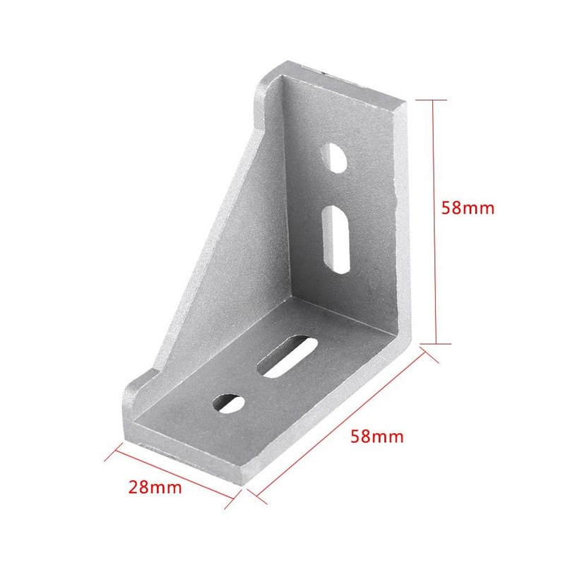 10 Pcs 3060 Aluminum Corner Bracket,58mmx 58mm x 28mm L