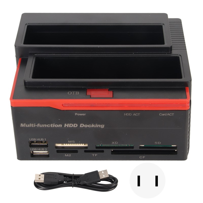 HDD Docking Station Dual Bay 480Mbps USB2.0 to SATA IDE