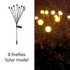 2 Pack Solar Powered LED Lights Firefly Lights Waterproof Outdoor