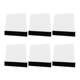 HARFINGTON 6pcs Vinyl Squeegee, Felt Edge Vinyl Wrap Decal Squeegee Tool, 4-Inch Car Vinyl Film Scraper Plastic Squeegee for Car Wrap, Sign Making, Window, White, Trapezoidal