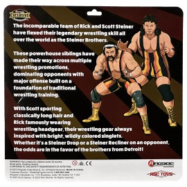 Ringside Collectibles (Variant  Stripes Gear) Steiner Brothers 2-Pack - Bell to Bell     Figures