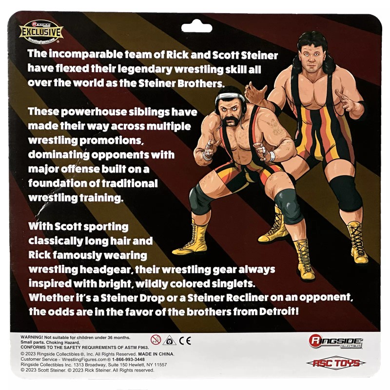 Ringside Collectibles (Variant Stripes Gear) Steiner Brothers 2-Pack - Bell
