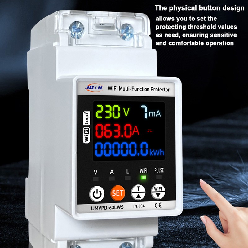 Tuya WiFi Automatic Reclosuring Protector Intelligent Circuit Breaker Single Phase
