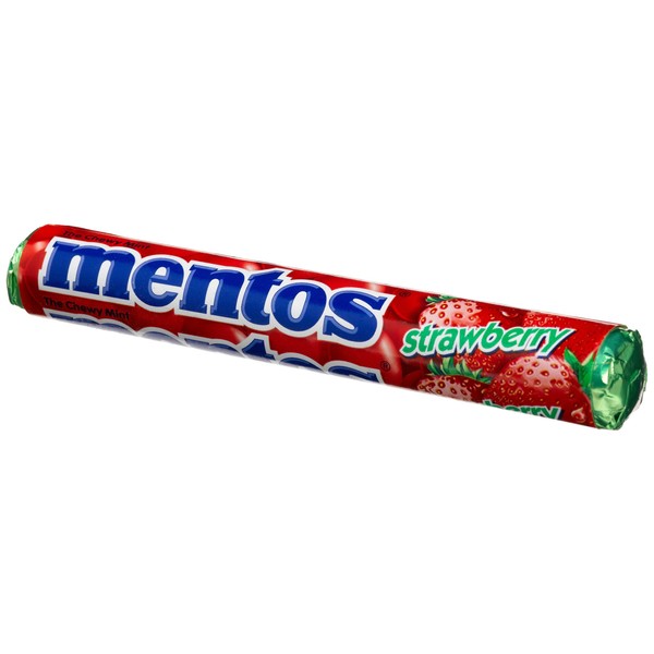 Mentos Strawberry Candy, 1.32-Ounce Rolls (Pack of 30)
