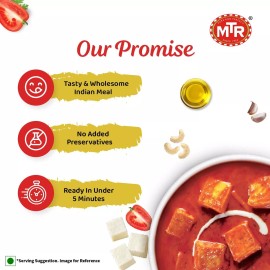 MTR Minute Meals Ready To Eat - Paneer Makhani 300g (Pack of 6 )