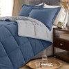 Homelike Moment Queen Comforter Set Blue/Grey, Lightweight Reversible Comforters Queen