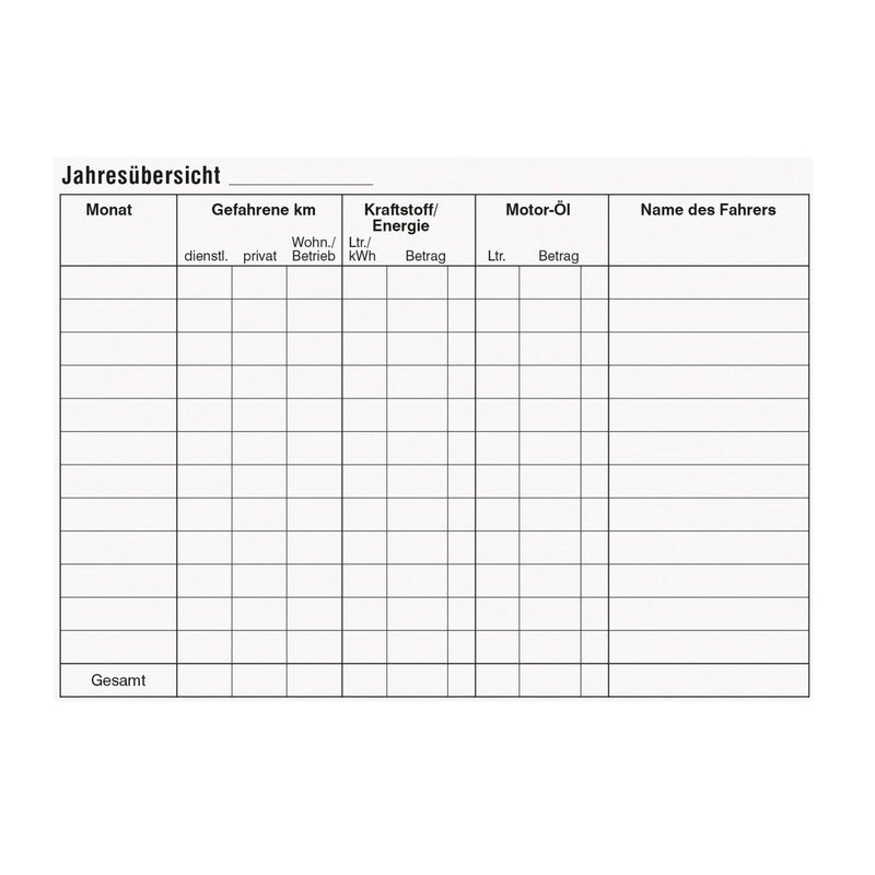 Idena 10844 – logbook, DIN A6, for approx. 312 journeys,