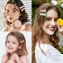 PLwelth 6Pcs Star Hair Clips for Women Girls Y2K Snap Hair Barrettes Cute Bow Hairpins Non Slip Star Hair Accessories for Thick Thin Hair Fashion Aesthetic Headwear Styling Tools Gifts for Party Prom