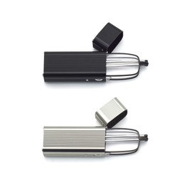 Autojouls 2-Pack Folding Reading Glasses with Small Hard Case, Blue Light Readers Glasses for Men and Women Ease Eye Strain, Black Gunmetal 1.5 x