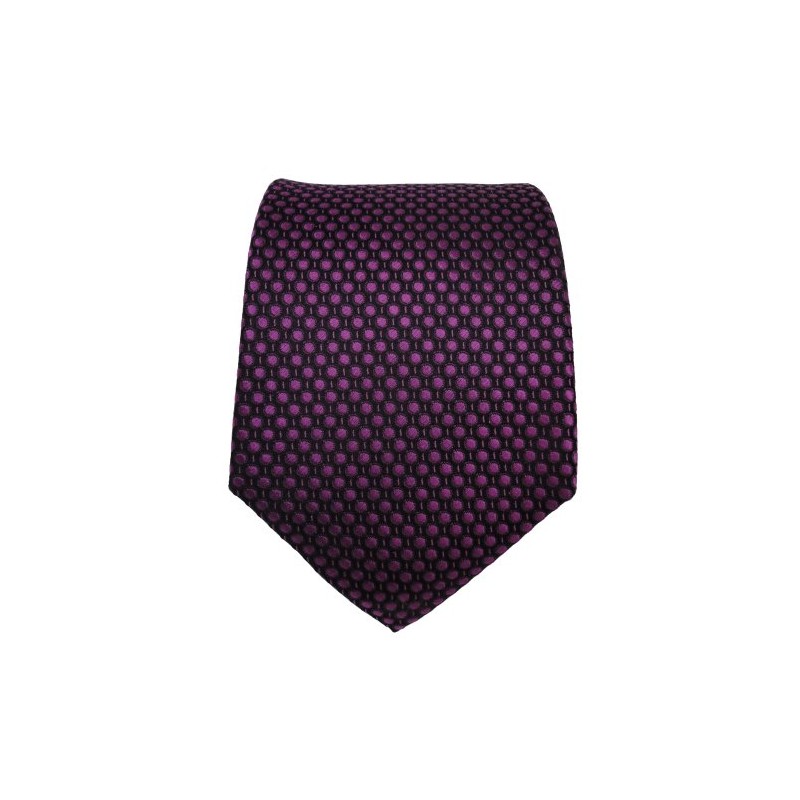 TigerTie Designer Silk Tie in Polka Dots - Tie Width