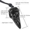 Loveliome Natural Crystal Stone Raven Skull Pendant Necklace Hand Carved