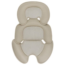 Storchenbeck Newborn Baby Pillow with 3D Mesh for Stroller, Car Seat and Highchair - Breathable Insert to Support Baby (Beige)
