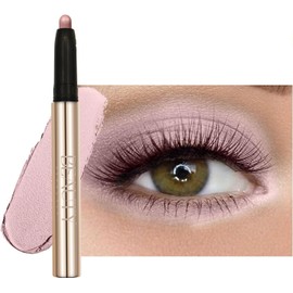 Metallic Eyeshadow Pencil, Lasting Shimmer Eyeshadow Stick,Highly Pigmented Waterproof Eyeliner Pencil, Create Glitter Eye Contour Makeup,Perfect Gifts for Women 02 Pink Matte