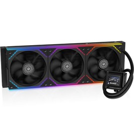 Thermalright FW360 SE ARGB V2 360mm AIO Liquid CPU Cooler, 2" LCD Screen, 3 x TL-M12Q 120mm PWM Daisy-Chain Fans, for AMD AM4/AM5 and Intel LGA1851/1700, Black