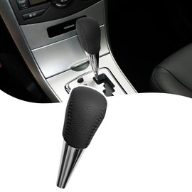 VKGUG Black Leather Automatic Gear Shift Knob Stick Shifter Compatible with Toyota Corolla Highlander Camry RAV4 Sienna Venza Avalon Matrix Tacoma