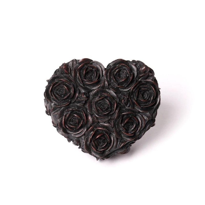 Alchemy Gothic Decorative Box Rose Heart Black