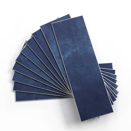 Tilingview 30 PCS Peel and Stick Backsplash Tile for Kitchen/Bathroom/Living Room, 3"x 9" Self-Adhesive Subway Tile for Backsplash, Imitation Glazed Tiles/Handmade Tiles (Matte Navy Blue)