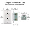 Wengart Weather-Resistant GFCI Outlet,Automatic Trip Protection,1pack,20Amp,125VAC 60Hz,Back &Side Wire,UL Certified,White
