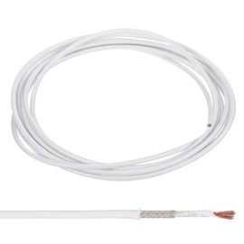 PATIKIL 11.5Ft 14 AWG High Temperature Wire, -60-350 Degrees Celsius Mica Glass Fiber Electronic Wire Insulated Heat Resistant Electronical Flexible Cable for Lamp Boiler Heater, White