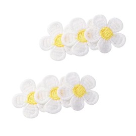 BOENBE LOVED Sunflower Snap Hair Clips White Daisy Flower Hair Clips Hair Hairpin for Girls Women Kids (yellow)