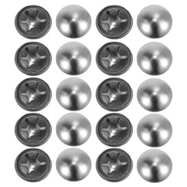 sourcing map 40PCS 65Mn Steel Push on Push Nut Caps 0.24 Inch Axle Push Nut Fastener for Hand Trucks, Lawn Wagons, and Rolling Bins, M6 x 16mm