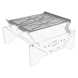 Oxford FirePit Grill for Compact Flat-Pack FirePit Barbecue, Stainless Steel