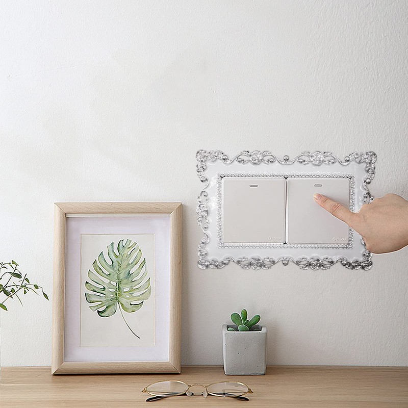 Zliger 4pcs Light Switch Sticker Plastic Light Switch Sticker Light