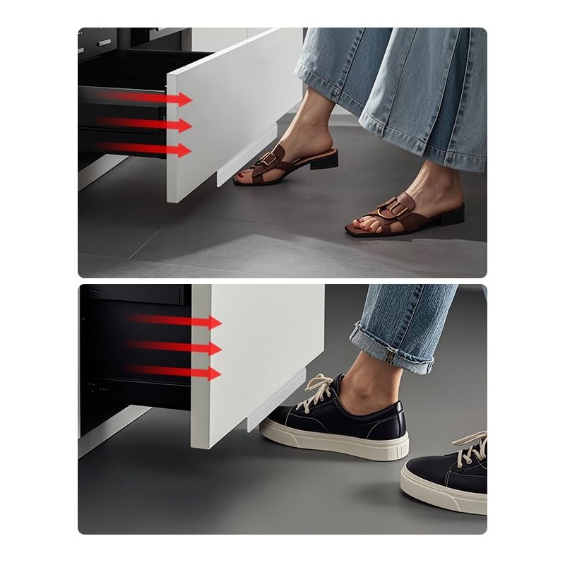 Cabinet Foot Pull For Trash Drawer,Hands Free Trash Opener,Durable Stainless