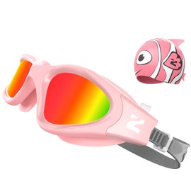 ZIONOR Kids Swim Goggles with Swim Cap, G1 MINI SE Anti-fog Swimming Goggles with Durable Flexible Silicone Swimming Cap for Kids