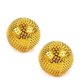 CHI-ENTERPRISE - Two magnetic massage balls - small | fascia balls for self-therapeutic acupressure treatment | contents: 2 hedgehog balls in gold, each 47 mm diameter and 228 acupressure needles
