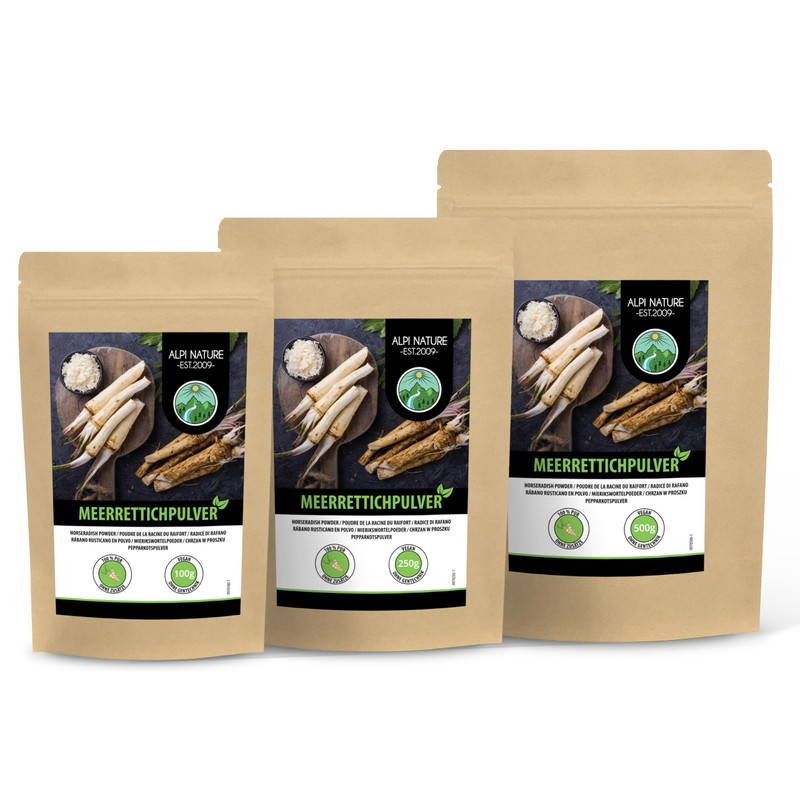 Horseradish powder (250g, 8.8 oz), ground horseradish root, 100% pure