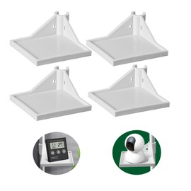 4 PCS Grow Tent Corner Shelf,16 mm Grow Tent Accessories,White Grow Tent Shelves for Place The Hygrometer Camera and Planting Equipment (3.46 x 3.46 in for 16mm Grow Tent Poles)