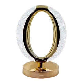 Lámpara de Cristal Led Elegante Aro para Escritorio Mesa Buró de Noche