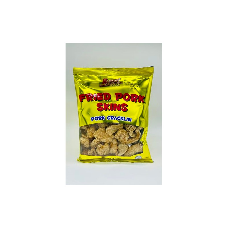Bemar Snacks Pork Cracklins 24 bags/3oz per bag