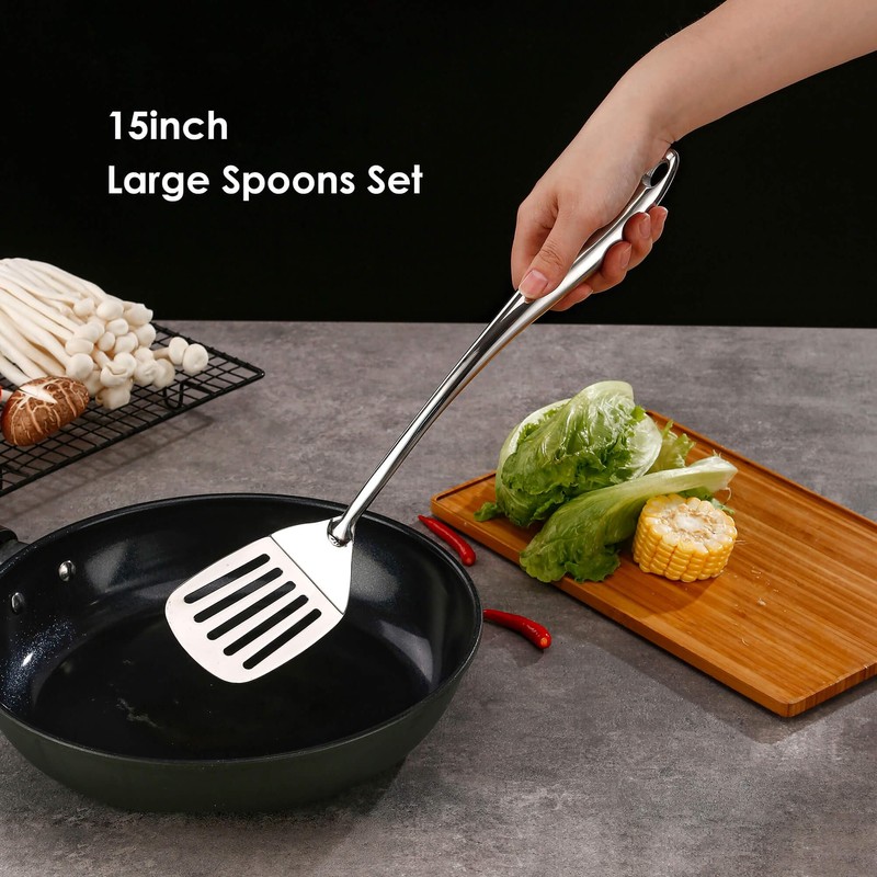 304 Stainless Steel Kitchen Utensil Set - 9 PCS Serving