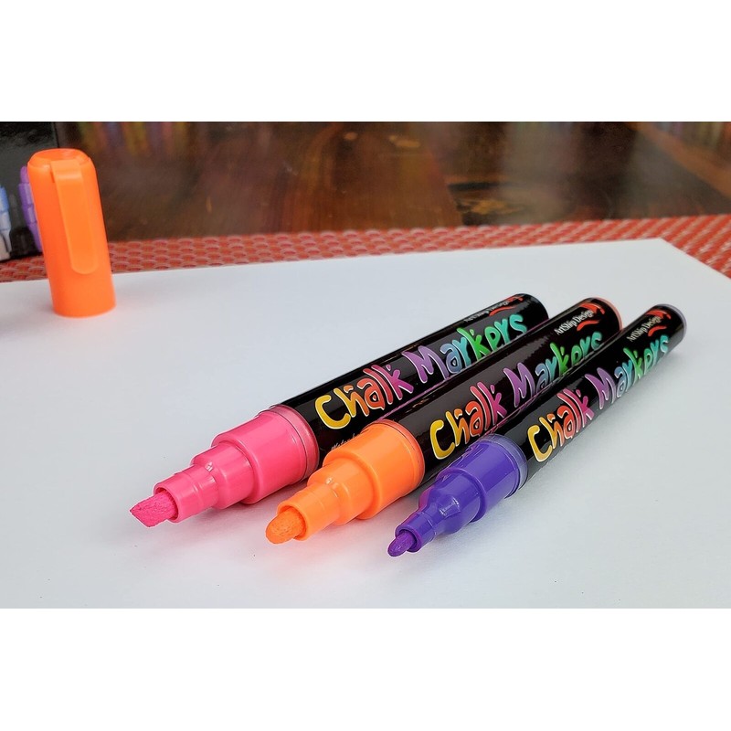 ArtShip Design 18 Classic Neon Chalk Markers Double Pack of