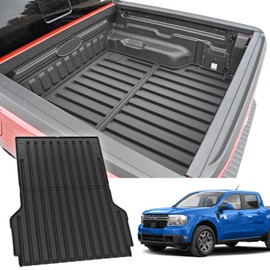 Maverick Truck Bed Mat - Black | AOMSAZTO Bed Liner for 2022 2023 2024 Ford Maverick Custom Fit Cargo Mat for 2022-2024 Ford Maverick XL XLT Lariat and Maverick Hybrid All Weather Trunk Mat