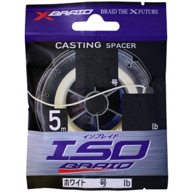 X-Braid ISO BRAID Hanger Pack, 5m, White, No. 8 (50LB)