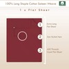 Pizuna Cotton Rio Red Single Flat Sheet 1 Piece Only,