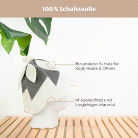 Sauna Hat - Unusual Models Female - 100% Wool Felt - Sauna Hat Made of Felt for Men and Women, White bell