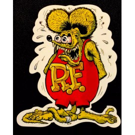 RAT FINK STICKER “I NEED SOME GREEN” BEAUTIFUL COLOR & MATTE FINISH.!!!