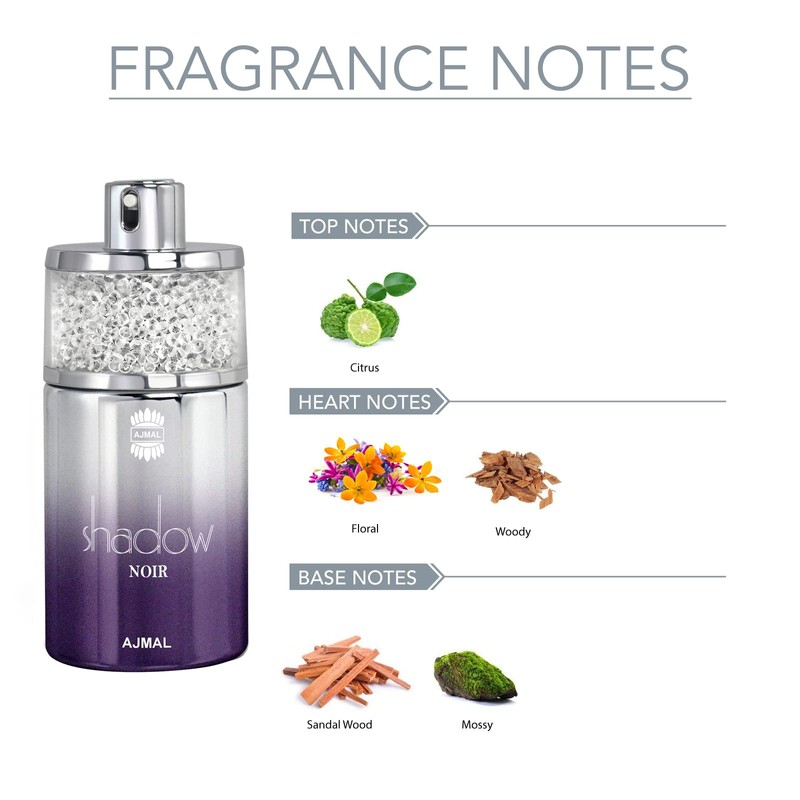 Ajmal Shadow Noir, 2.5 Ounce