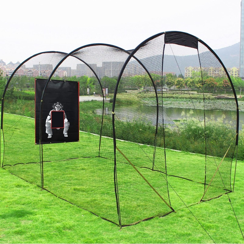 Sharellon Baseball Batting Cage Backstop with Bungee Cords,4x6FT Vinyl Baseball